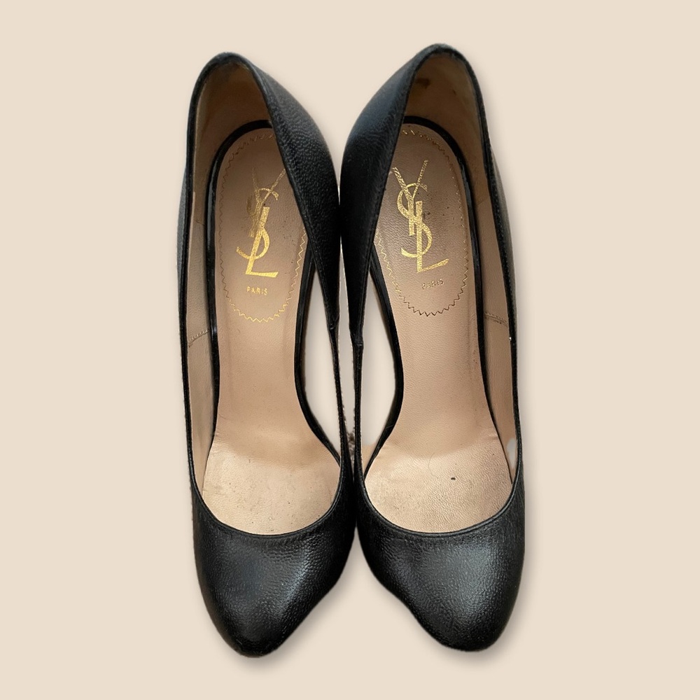 YSL black leather heels - Picture 5 of 6